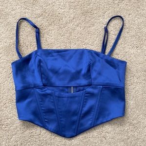 Princess Polly Silk Blue Corset